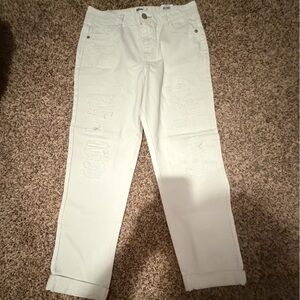 Epic Threads girls Straight Leg cuff Jeans distressed 16